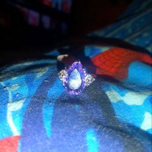Purple rhodium ring size 6.